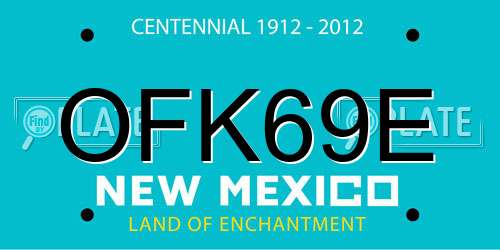 OFK69E New Mexico License Plate
