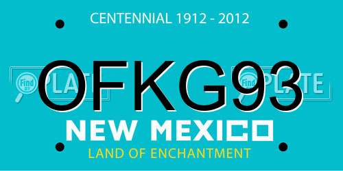 OFKG93 New Mexico License Plate
