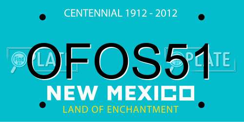 OFOS51 New Mexico License Plate