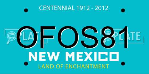 OFOS81 New Mexico License Plate