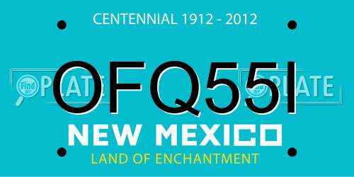 OFQ55I New Mexico License Plate