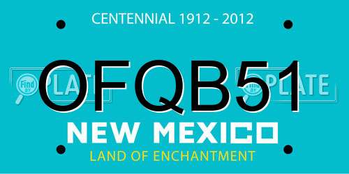 OFQB51 New Mexico License Plate