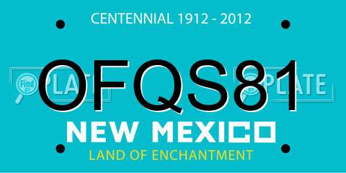 OFQS81 New Mexico License Plate