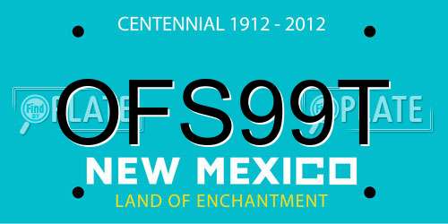 OFS99T New Mexico License Plate