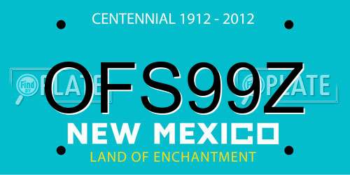 OFS99Z New Mexico License Plate