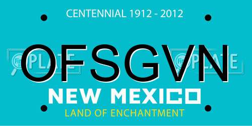 OFSGVN New Mexico License Plate