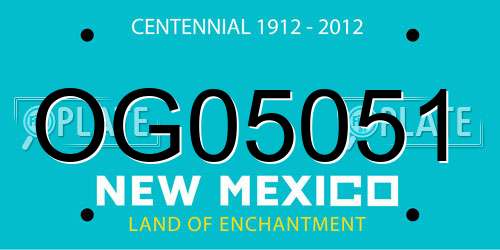 OG05051 New Mexico License Plate