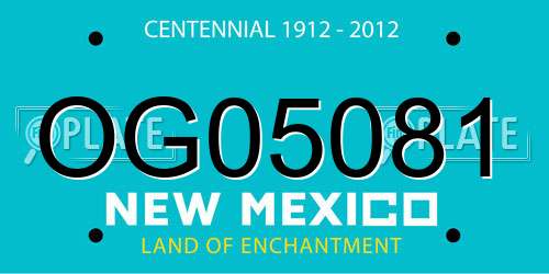 OG05081 New Mexico License Plate