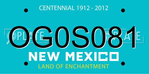 OG0S081 New Mexico License Plate