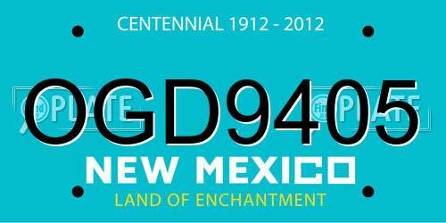 OGD9405 New Mexico License Plate
