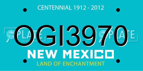 OGI3970 New Mexico License Plate
