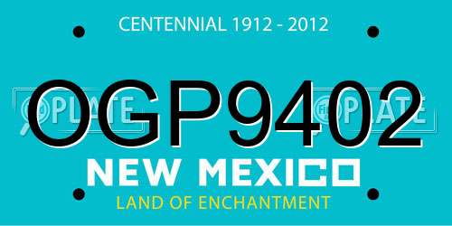 OGP9402 New Mexico License Plate