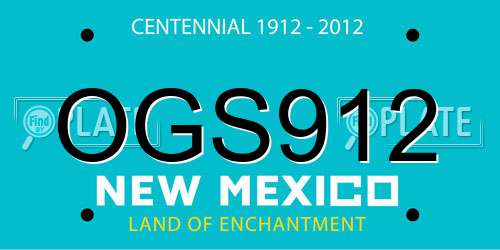 OGS912 New Mexico License Plate