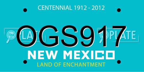 OGS917 New Mexico License Plate