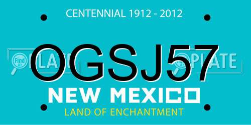 OGSJ57 New Mexico License Plate