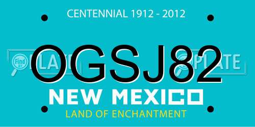 OGSJ82 New Mexico License Plate