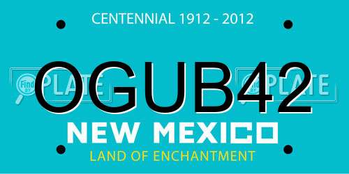 OGUB42 New Mexico License Plate