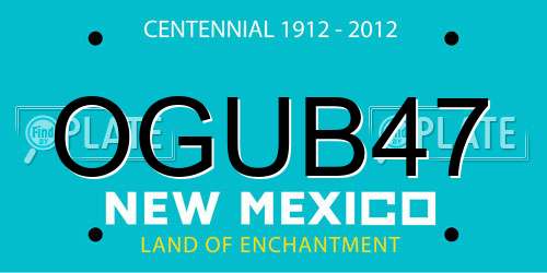 OGUB47 New Mexico License Plate