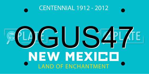 OGUS47 New Mexico License Plate
