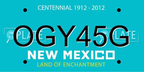 OGY45G New Mexico License Plate