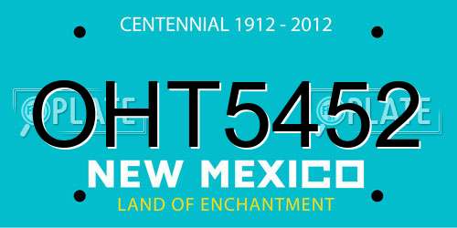 OHT5452 New Mexico License Plate