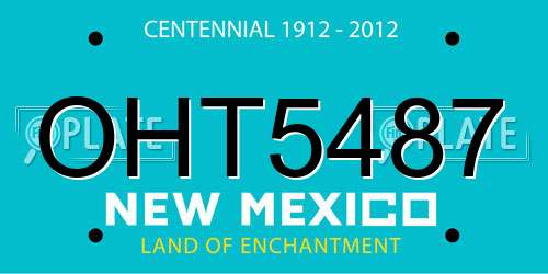 OHT5487 New Mexico License Plate
