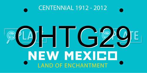 OHTG29 New Mexico License Plate