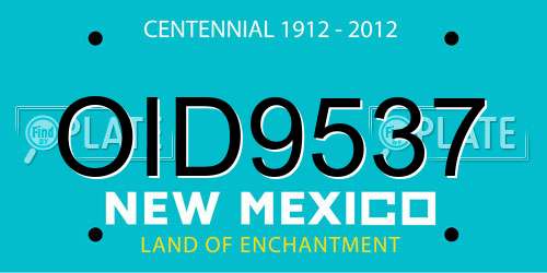 OID9537 New Mexico License Plate