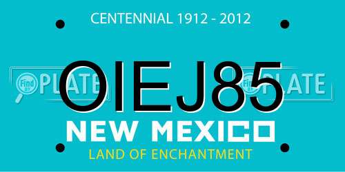 OIEJ85 New Mexico License Plate