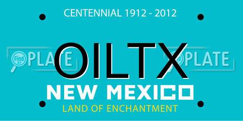 OILTX New Mexico License Plate