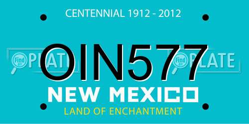 OIN577 New Mexico License Plate