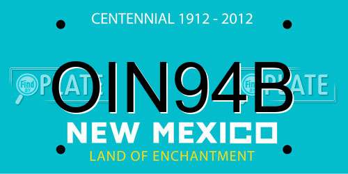 OIN94B New Mexico License Plate