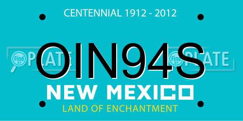 OIN94S New Mexico License Plate