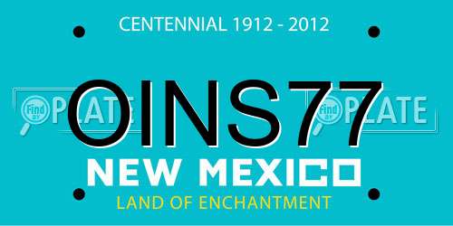 OINS77 New Mexico License Plate