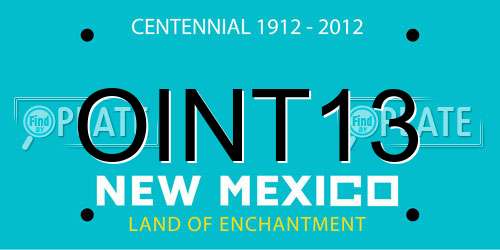 OINT13 New Mexico License Plate