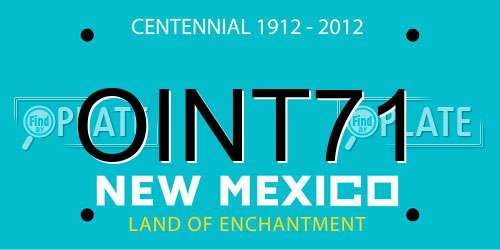 OINT71 New Mexico License Plate