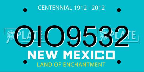 OIO9532 New Mexico License Plate