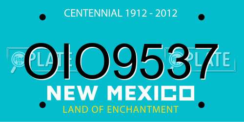 OIO9537 New Mexico License Plate