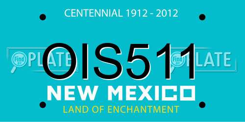 OIS511 New Mexico License Plate