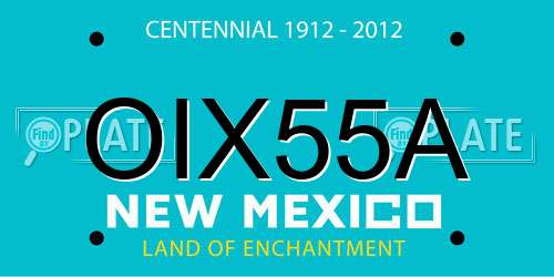 OIX55A New Mexico License Plate