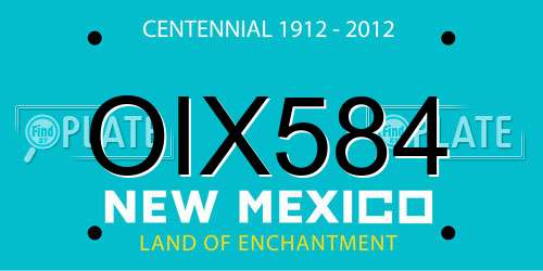 OIX584 New Mexico License Plate