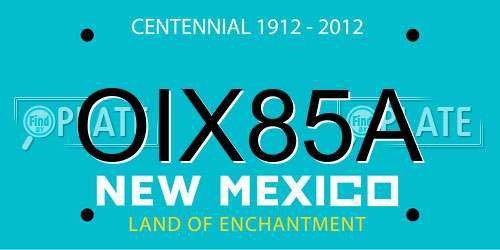 OIX85A New Mexico License Plate