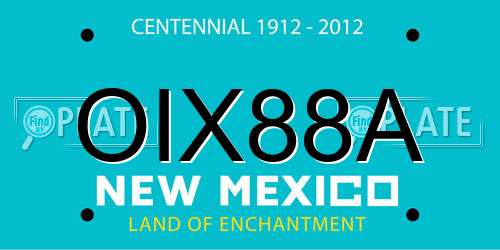 OIX88A New Mexico License Plate