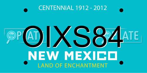OIXS84 New Mexico License Plate