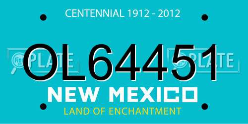 OL64451 New Mexico License Plate
