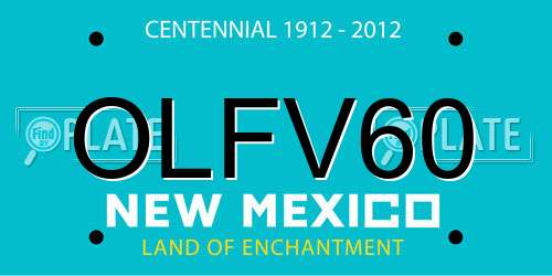 OLFV60 New Mexico License Plate
