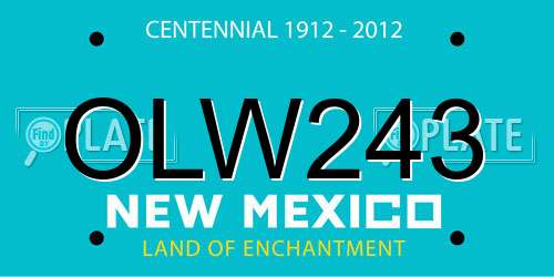 OLW243 New Mexico License Plate