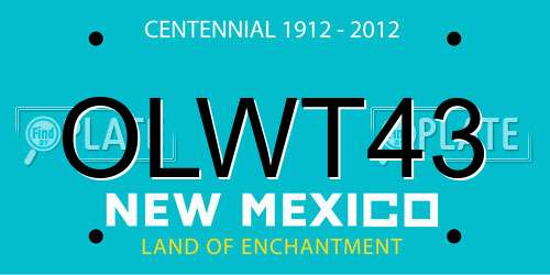 OLWT43 New Mexico License Plate