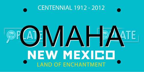 OMAHA New Mexico License Plate