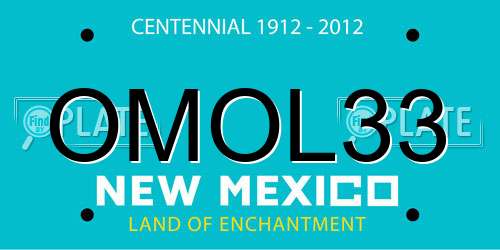 OMOL33 New Mexico License Plate